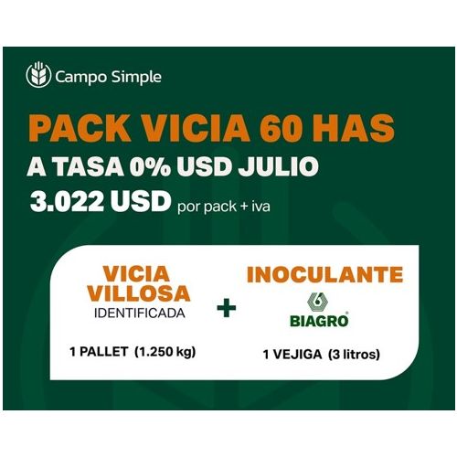PACK VICIA + INOCULANTE | 60 has