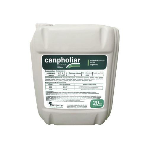 CANPHOLIAR 2,5 - 0,5 - 2 - Ácidos fúlvicos y húmicos 5 - MO base seca 80% | 20 lts